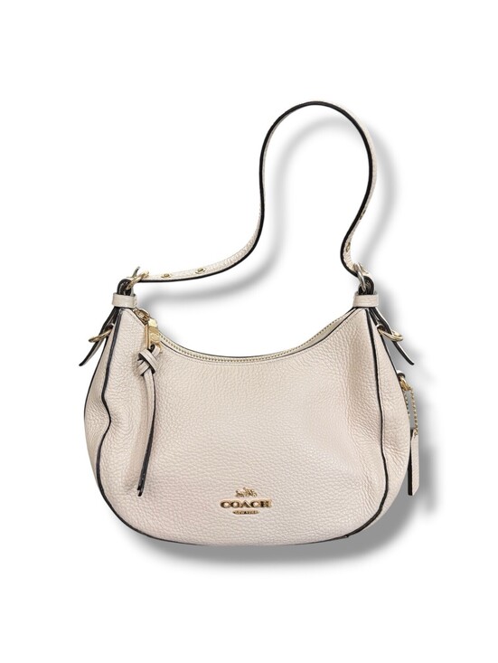 Coach Handbags - Coach Kleo Hobo C6807 Ivory Pebbled Leather Shoulder Bag Gold Hardware Hangtag